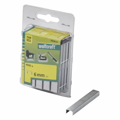 WOLFCRAFT  7016000 Agrafes larges acier Type 053 6 mm Lot de 4000