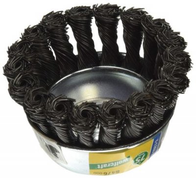 WOLFCRAFT  8476000 Brosse m&eacute;tal torsad&eacute; soucoupe Diam&egrave;tre75mm en vrac