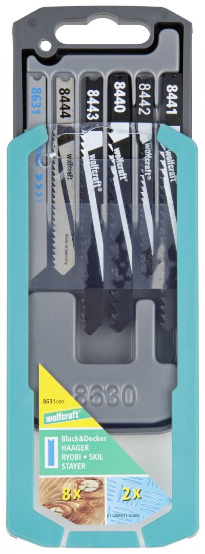WOLFCRAFT  8631000 Coffret de 10 Lames de scie sauteuse queue en U