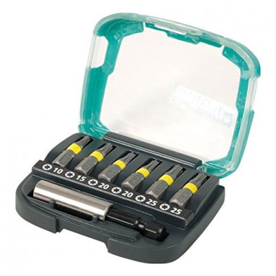 WOLFCRAFT  Coffret d'embouts 25x6,35mm TX 10/15/20/20/25/25 avec un porte-embouts magn&eacute;tique 60mm