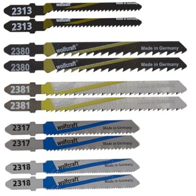 WOLFCRAFT  Coffret lames scie sauteuse en T - 10 pieces