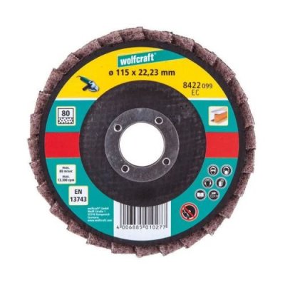 WOLFCRAFT  Disque lamelle fibre meule - G80 - Diam&egrave;tre: 115 mm