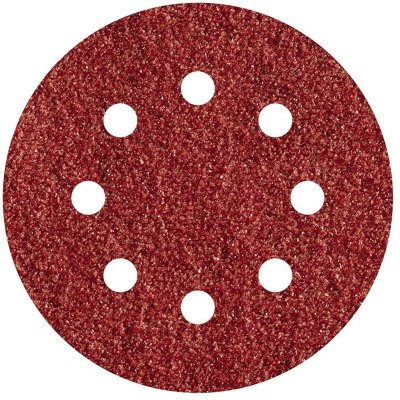 WOLFCRAFT  Grano 120 125 2251000 Adhesive Sanding Sheets 5 Units Rouge