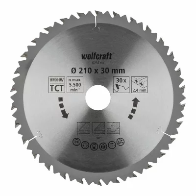 WOLFCRAFT  - Lame de scie circulaire ct, 30 dents &oslash;210mm 6737000 .