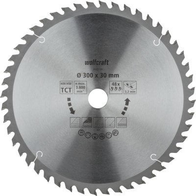 WOLFCRAFT  Lame scie table CT 48 dents - &Oslash;300x30x3.2mm