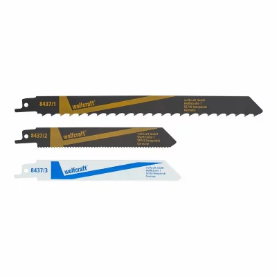 WOLFCRAFT  lot de 3 scies &eacute;goine hcs / hss / has WOL4006885843707