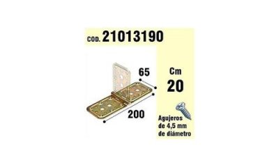  Wolfpack 21013190 charni&egrave;re bichromat&eacute; support pour bois 200 x 65 mm