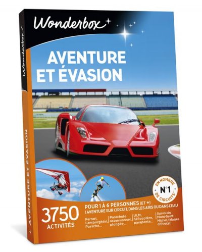 WONDERBOX  - Coffret cadeau - Aventure et evasion - 2130 activit&eacute;s