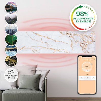 KLARSTEIN Wonderwall Air Art Smart Radiateur infrarouge connect&eacute; 120x30cm 350W a