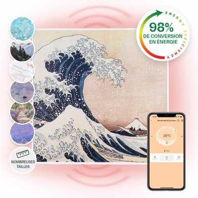 KLARSTEIN Wonderwall Air Art Smart Radiateur infrarouge connect&eacute; 60x60cm 350W va