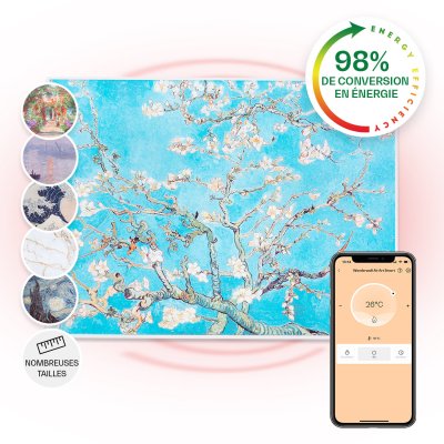 KLARSTEIN Wonderwall Air Art Smart Radiateur infrarouge connect&eacute; 80x60cm 350 w