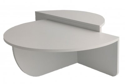 Wooden Art Table basse Podium blanche - 90x30x60 cm T.U