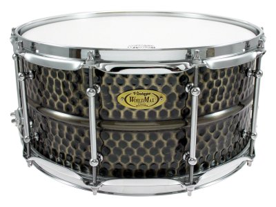 WORLDMAX  14x6.5 inch Hammered Brass Shell caisse claire en laiton