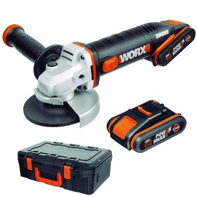 WORX  Meuleuse d'angle de 20 V Batterie Li-Ion, 1 pi&egrave;ce, wx800