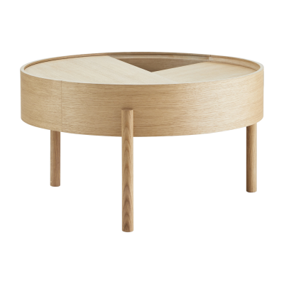 Woud - Arc Table basse &Oslash; 66 cm H 38 cm, ch&ecirc;ne huil&eacute;