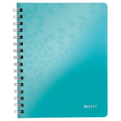LEITZ Wow Cahier 160 Pages &agrave; Spirale Lign&eacute; A5 (17 X 22 cm) Menthe M&eacute;tallis&eacute;