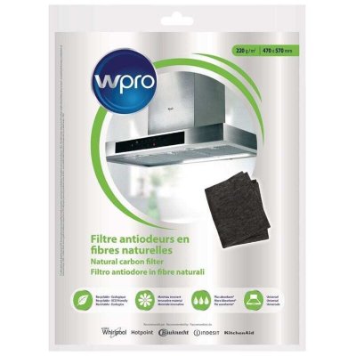 WPRO  - Filtre anti-odeurs hottes &agrave; recyclage fibres naturelles