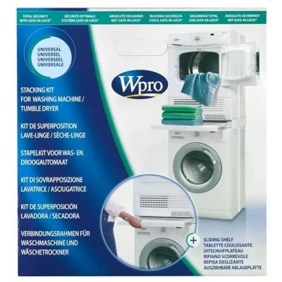WPRO  kit de superposition avec tablette pour machine a laver sks100