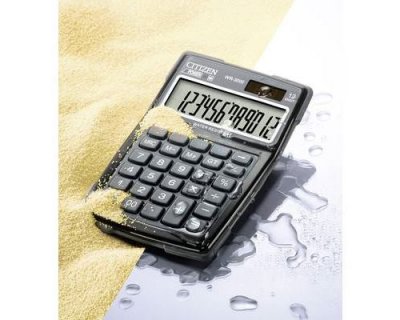 CUDY WR-3000 - Calculatrice de bureau - 12 chiffres - panneau solaire, pile - noir 