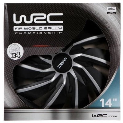 WRC  Jeu de 4 enjoliveurs bicolor TURBO 14 pouces 7597