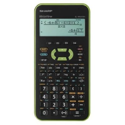 SHARP WriteView EL-W531XH - Calculatrice scientifique - 16 chiffres - pile - noir/vert