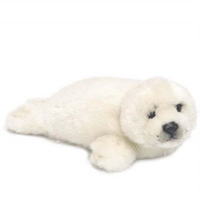 WWF  - Peluche B&eacute;b&eacute; Phoque - Douce et Souple - Couleur Cr&egrave;me - Normes CE - Hauteur 24 cm