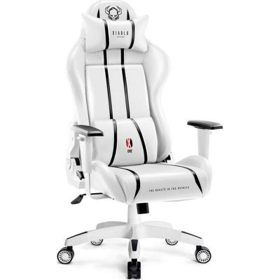 DIABLO CHAIRS X-one 2.0 simili cuir dossier coussin roulettes adulte blanc