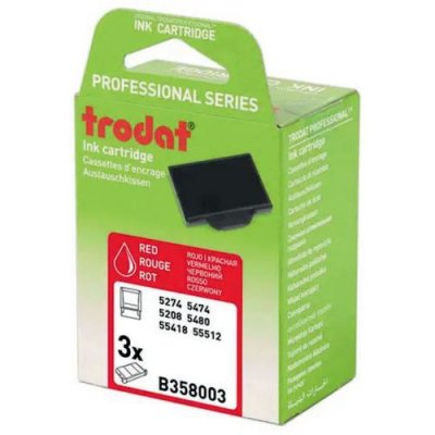 TRODAT X-print - Blister 3 Recharges 6/58 Encre Rouge