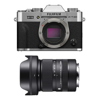FUJIFILM X-T30 III ARGENT + Objectif SIGMA 18-50 f/2.8 DC DN Contemporary