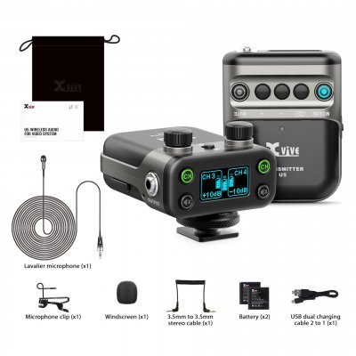 XVIVE X-Vive U5 - Syst&egrave;me HF pour vid&eacute;o et interview U5 - Noir