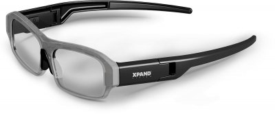 XPAND X105 - Lunettes 3D - Obturateur actif - taille moyenne - noir, transparent