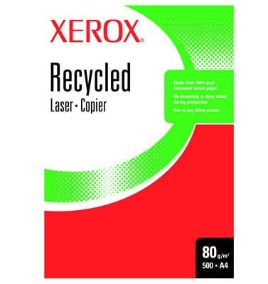 XEROX  Papel -  papier din a4 recycl&eacute; 80 g/m&sup2; 1 paquet de 500 feuilles