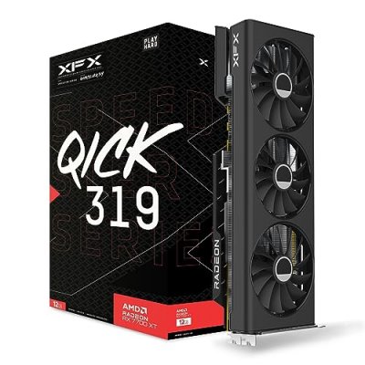 XFX  Speedster QICK 319 Black Edition AMD Radeon RX 7700 XT 12 Go GDDR6
