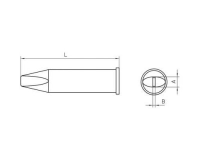 WELLER XHT D Panne de fer &agrave; souder forme de burin Taille de la panne 5 mm Contenu