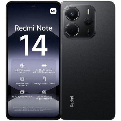 XIAOMI  Redmi Note 14 4G 6/128GB Negro Medianoche Libre