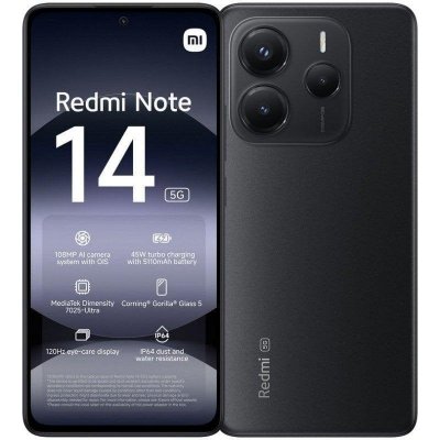 XIAOMI  Redmi Note 14 5G - 6/128GB - Noir 