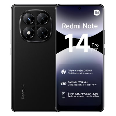 XIAOMI  Redmi Note 14 Pro 5G Dual-SIM 256 Go Noir