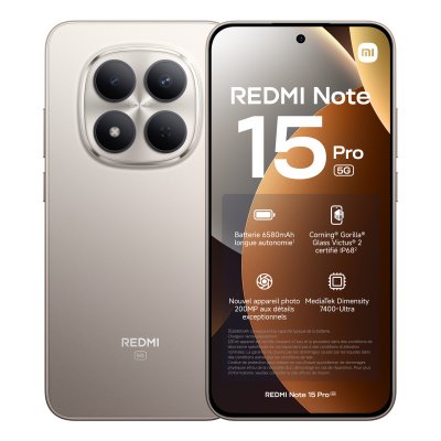 XIAOMI  Redmi Note 15 Pro 5G 17,4 cm (6.83"") 8 Go 256 Go 6580 mAh Titane