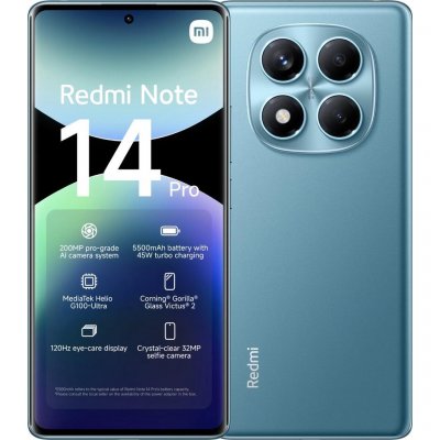 XIAOMI  redmi note14 pro 4g blue - 8+256gb - 6 67 amoled 120hz full hd+ MZB0IWDEU 
