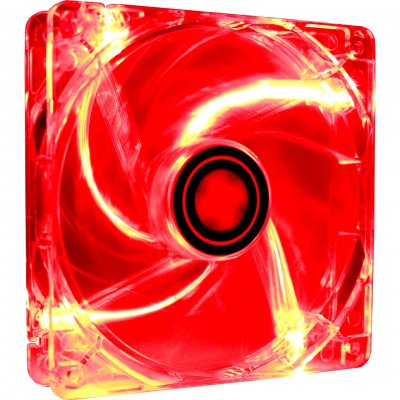 XILENCE  XPF120.TR 120mm Ventilateur de bo&icirc;tier, LED rouge, transparent