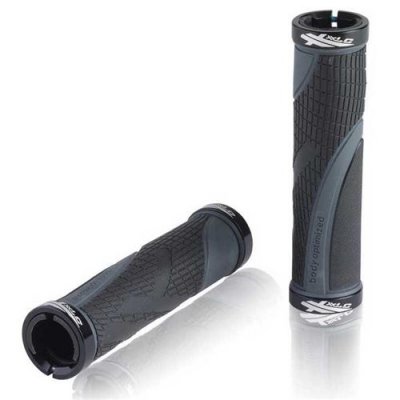 XLC  paire de grips sport bo lock on 130mm noir gris