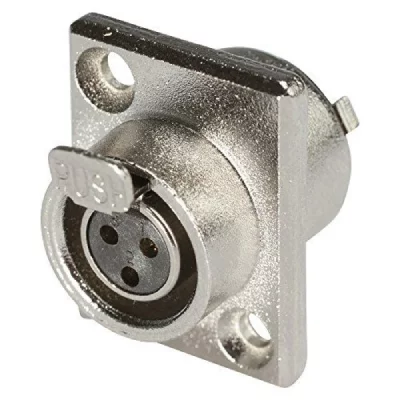 HICON XLR embase femelle verticale HI-XMEF3 Nombre de p&ocirc;les: 3 argent 1 pc(s)
