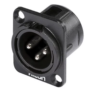 HICON XLR embase m&acirc;le, contacts droits HI-X3DM-M Nombre de p&ocirc;les (num): 3 noir