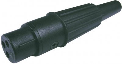 CLIFF XLR femelle, droit  APF CP3003 Nombre de p&ocirc;les: 3 noir 1 pc(s)