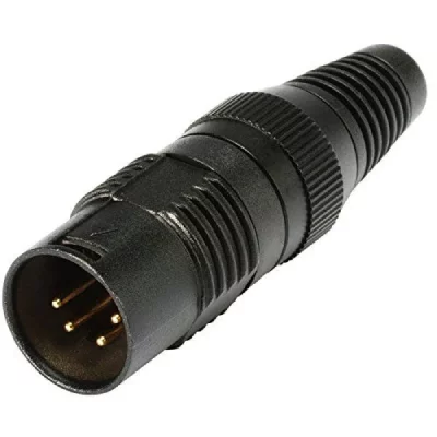 HICON XLR m&acirc;le, droit HI-X4CM-G Nombre de p&ocirc;les: 4 noir