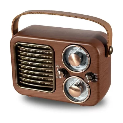 YONIS Y-25114-50611 - Enceinte sans fil Bluetooth fonction radio - Bois