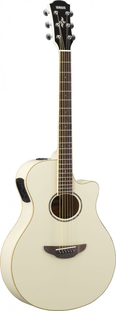 YAMAHA  APX600 Vintage White guitare &eacute;lectro-acoustique