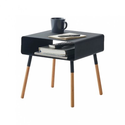 Yamazaki Plain Table d'appoint, Acier alli&eacute;, Noir, Taille Unique