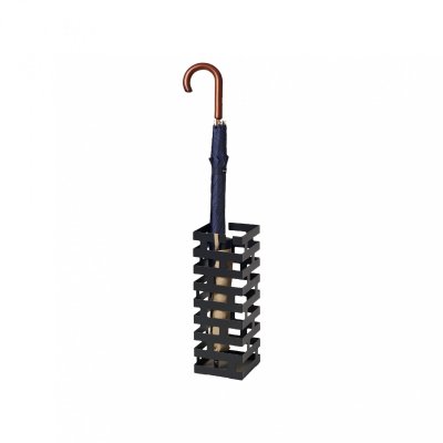 YAMAZAKI  Porte parapluie en m&eacute;tal, Porte parapluie design moderne noir 15,0 x 43,0 x 15,0 cm