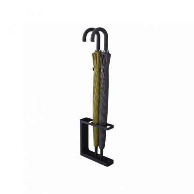 YAMAZAKI  umbrella stand porte-parapluie, acier, noir, 24x 7x 27cm